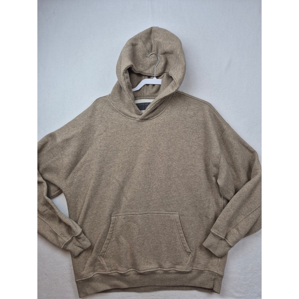 Abercrombie & Fitch Soft A&F Essentials Hoodie Tan Heather Fleece Mens Large